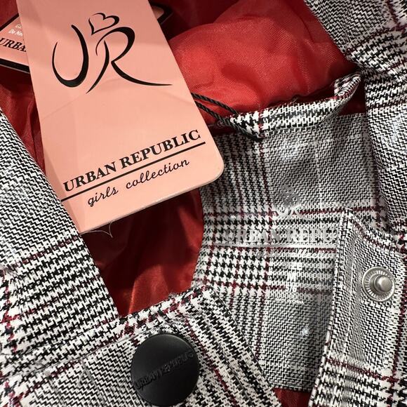 NWT Urban Republic Plaid Rain Coat - Picture 6 of 8